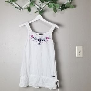 Element embroidered sleeveless top size M
